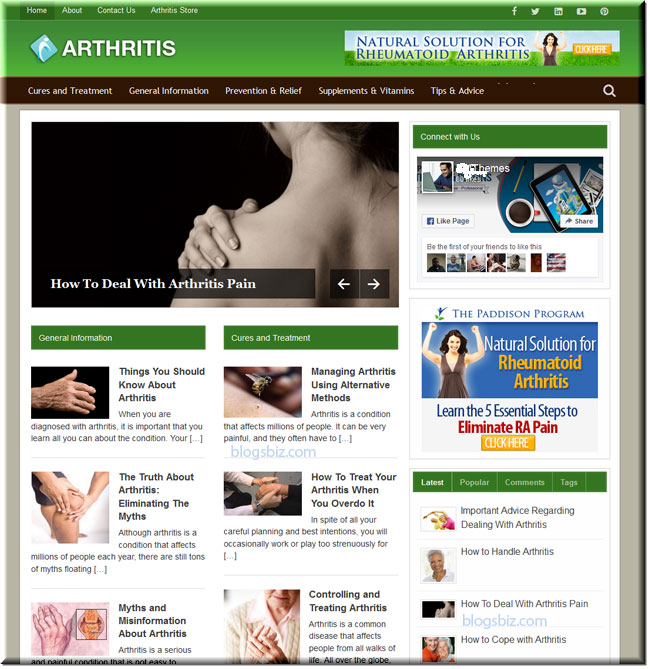 Premade Arthritis Blog + Bonus