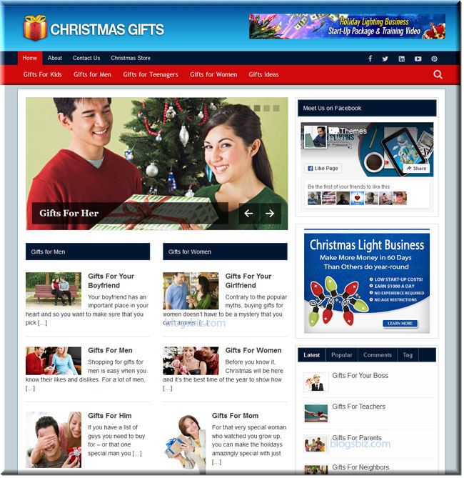 Premade Christmas Gift Blog + Bonus